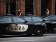 In July 2019, Vancouver police announced they had dismantled a multimillion-dollar drug operation after raiding two warehouse laboratories in South Vancouver allegedly making illegal cannabis extracts. Police cars are seen parked outside Vancouver Police Department headquarters in Vancouver, on Saturday, Jan. 9, 2021.