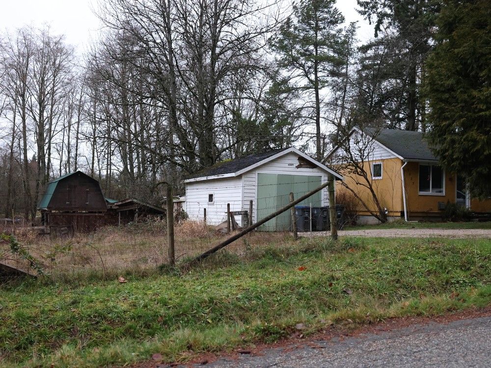 Boarded-up houses in Surrey.