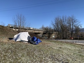 A tent in Abbotsford.