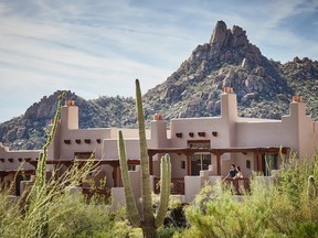 Adobe-styled casita guest suites blend right into the stunning desert backdrop at Four Seasons Scottsdale at Troon North Resort.