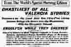 Headline from the Vancouver World of January 27, 1907, about the sinking of the SS Valencia, one of the worst shipping disasters in British Columbia's history. 