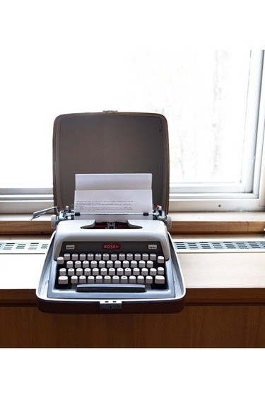 Kevin Mitchell's 1959 Royal Futura 800 typewriter. Photo taken in Saskatoon, Jan. 25, 2024.