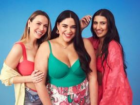 Roxy Earle (centre) is back with a new collection with Joe Fresh.