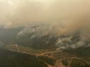 The Tintagel wildfire, northeast of Burns Lake, British Columbia, Canada on July 15, 2023. 