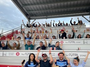 Acuitas Therapeutics employees and their families at a Vancouver Canadians baseball game. SUPPLIED