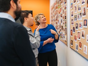 Employees at Dexcom Canada admire the companyâs Wall of Fame bulletin boards for inspiration at the head office. SUPPLIED