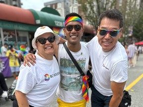 BC Housing employees participating in a Pride parade together. SUPPLIED