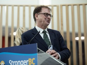 British Columbia and Ottawa have announced $733 million in new federal funding over the next five years to improve health care for the province's seniors. Health Minister Adrian Dix speaks during an announcement at the Royal Inland Hospital in Kamloops, B.C., on Thursday, Feb. 8, 2023.