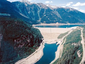 Mica Dam at the northern end of Kinbasket reservoir north of Revelstoke.