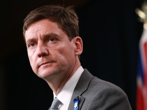 File photo: Premier David Eby speaks during a press conference in Victoria, B.C., on Thursday, October 5, 2023.