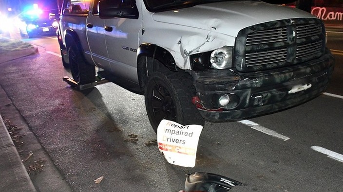 Impaired driver crashed into 'report impaired drivers' sign in B.C.