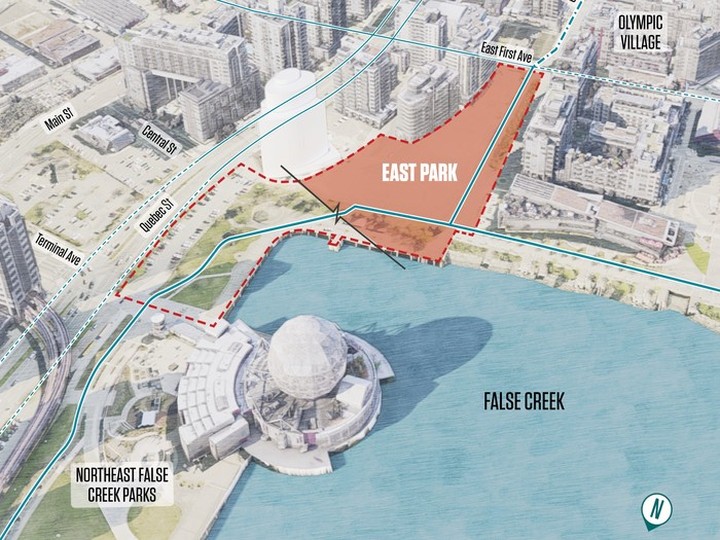  Handout site for East Park, a new park coming to False Creek in Vancouver, B.C.