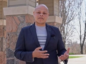 Jamil Jivani in an image taken from a campaign video. Jivani had been campaigning for a byelection in Ontario's Durham riding since he was confirmed as the Conservative candidate last August. On Monday, he won with 57.4 per cent of the vote.