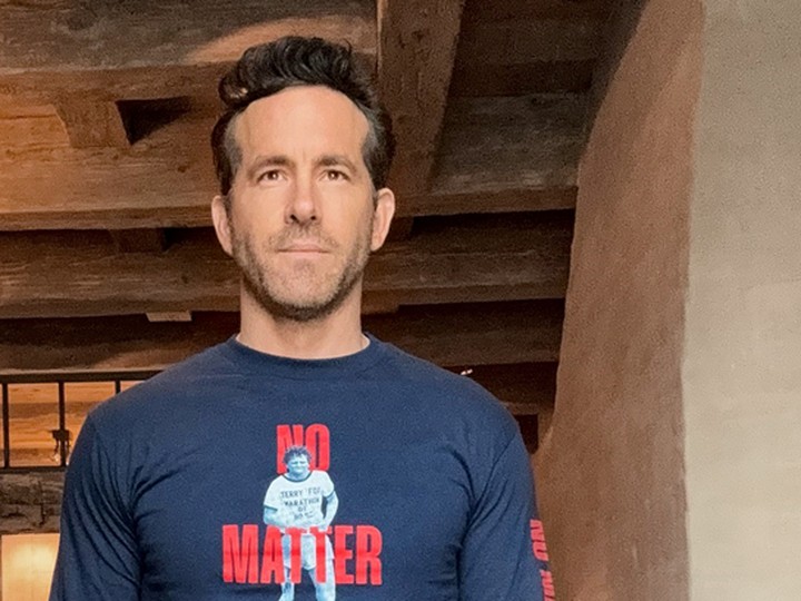  The #NoMatterWhat Terry Fox T-shirt worn by Vancouver actor Ryan Reynolds.