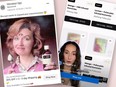 Examples of ads for illegal drugs found on Facebook by the National Post. Despite advertising online stores selling mail-order LSD and hallucinogenic mushrooms, Facebook's reporting system insisted they don't violate their advertising policies.