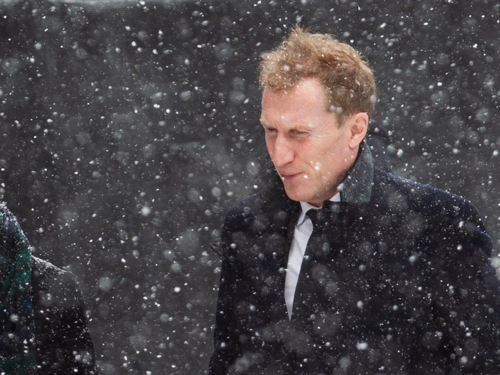  Immigration Minister Marc Miller talks of ‘punishing the bad actors’ in the system, as well as ending Canadian bosses’ addiction to cheap foreign labour. Here, Miller enters a Montreal church for the funeral of Brian Mulroney, Canada’s 18th prime minister, on March 23 in Montreal.