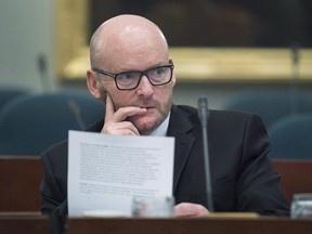 British Columbia's auditor general is expected to release two independent audits on government programs aimed at curbing the death toll from the toxic drug crisis. Michael Pickup appears at the legislature in Halifax, Nova Scotia, on Wednesday, Nov. 29, 2017.