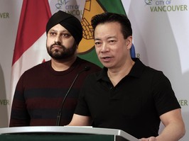 Vancouver Mayor Ken Sim and park commissioner Jas Virdi