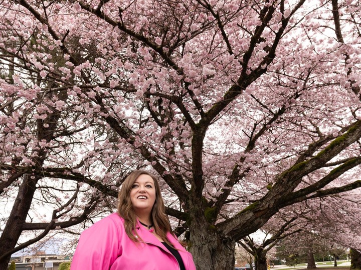 Andrea Arnot at Blenheim and West 1st Ave. in Vancouver. Arnot has recently taken as the Vancouver Cherry Blossom Festival festival’s executive director.