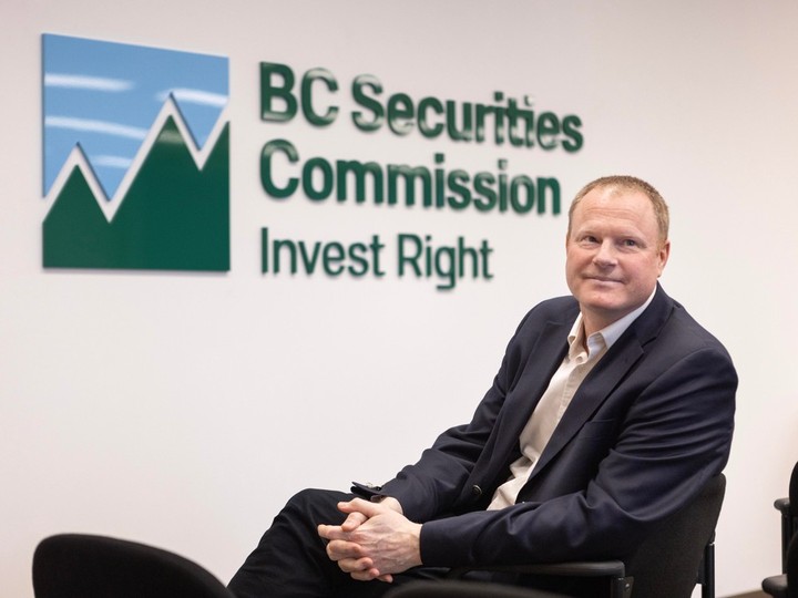  Douglas Muir, director of enforcement for BCSC, in Vancouver, BC, March 28, 2024. BCSC sounding the alarm over the escalating threat of sophisticated scams that use extended online communication to earn people’s trust before convincing them to invest in various types of investments, often involving crypto currency.