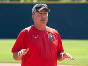 Vancouver Canadian President Andy Dunn speaks to the members of the media in Vancouver, Aug. 5, 2020. Dunn announced this week he was resigning as president of the Vancouver Canadians. It's unknown who will fill his position.