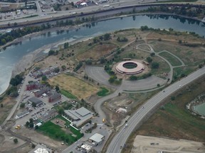 Vancouver's Catholic Archbishop says a 'Sacred Covenant' agreement with the Tk'emlúps te Secwépemc of Kamloops will open a "new chapter" in the relationship between the church and First Nations in British Columbia. The former Kamloops Indian Residential School, left, is seen in an aerial view on Tk'emlups te Secwepemc land, in Kamloops, B.C., Monday, Sept. 11, 2023.