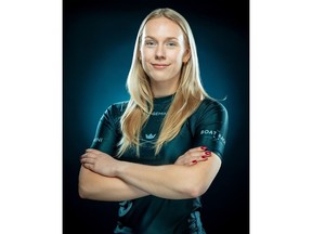 Canadian Julia Lindsay is shown in an undated handout photo. The 27-year-old PhD student from North Vancouver is rowing for the Oxford women against Cambridge in the historic Boat Race on March 30, 2024.