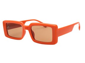 Acrylics orange rectangular sunglasses, $39 at Clearly, clearly.ca.