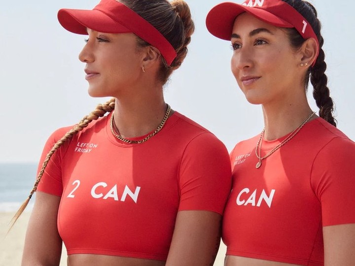  Melissa Humana-Paredes and Brandie Wilkerson from Volleyball Canada star in the campaign for Left On Friday’s Team Canada collection.