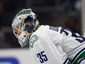 Canucks goaltender Thatcher Demko will be returning to the team soon following a knee injury. Will it be in time for their game against Edmonton?