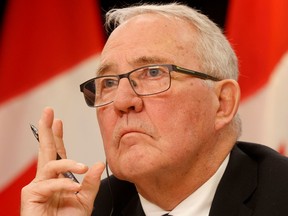 Bill Blair, Minister of National Defence, during a press conference at the National Press Gallery in Ottawa Thursday.