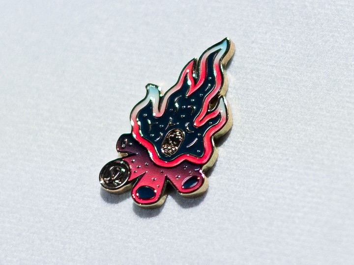  The Team Canada x lululemon Fire pin designed by Ocean Hyland from North Vancouver’s Tsleil-Waututh Nation.