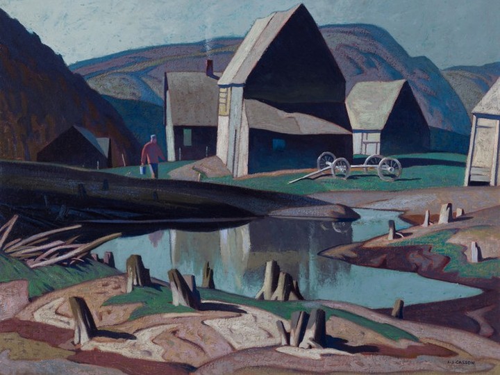  The 1949 A.J. Casson oil Frosty Morning.