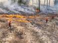 A prescribed burn near Kettle River in B.C.