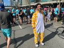Vandad Pourbahrami after his first Vancouver Sun Run said it's great if he can get some exercise and make people smile at the same time.