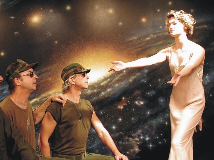  Skip Prest, John Hall, Rocket Norton and Rebecca Codling in Visions — Mission Andromeda at the H.R. MacMillan Planetarium