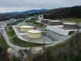 The Trans Mountain Burnaby Terminal tank farm in B.C.