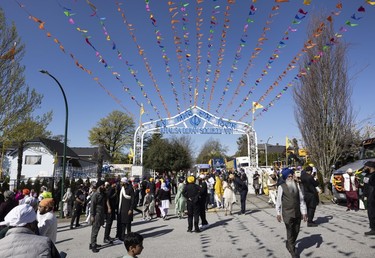 Annual Vaisakhi parade in Vancouver, BC Saturday, April 13, 2024. Hundreds of thousands of people attend the annual event which traditionally marks the beginning of the spring harvest season. (Photo by Jason Payne/ PNG)