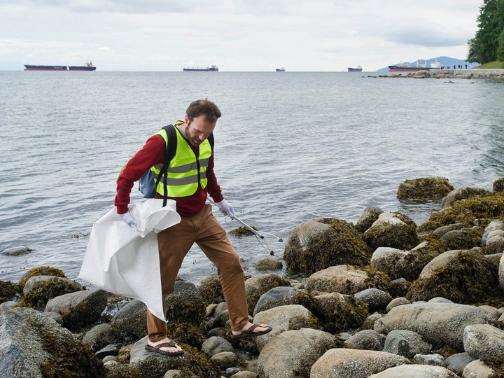 File photo of a shoreline cleanup in Vancouver.