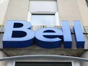 Bell Canada signage is pictured in Ottawa in 2022.