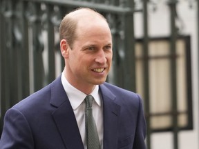Prince William arrives at annual Commonwealth Day Service of Celebration at Westminster Abbey in London, on March 11, 2024. He is returning to public duties for the first time since his wife's cancer diagnosis.