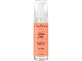 Shea Moisture Coconut & Hibiscus Frizz Free Curl Mousse.