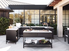 Crate & Barrel introduces modular outdoor kitchen units for easy customization.