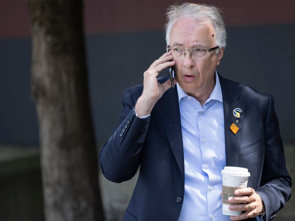 B.C. Conservative Party leader John Rustad at a rally.