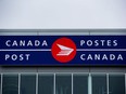 The Canada Post logo is seen in Richmond, B.C., on Thursday, June 1, 2017.