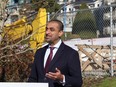 B.C. Housing minister Ravi Kahlon during a housing announcement in North Vancouver in February. The ministry recently announced the names of an additional 20 “priority municipalities” that will be receiving housing targets this summer from the province as part of the Housing Supply Act.