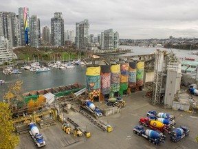 Heidelberg Materials concrete facility on Granville Island in Vancouver.