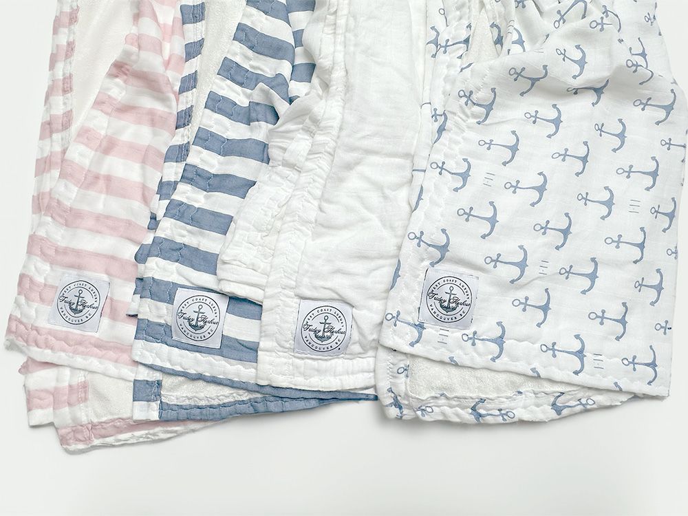 Serviettes en bambou de Friday Harbor Lifestyle Co, basée à Vancouver.