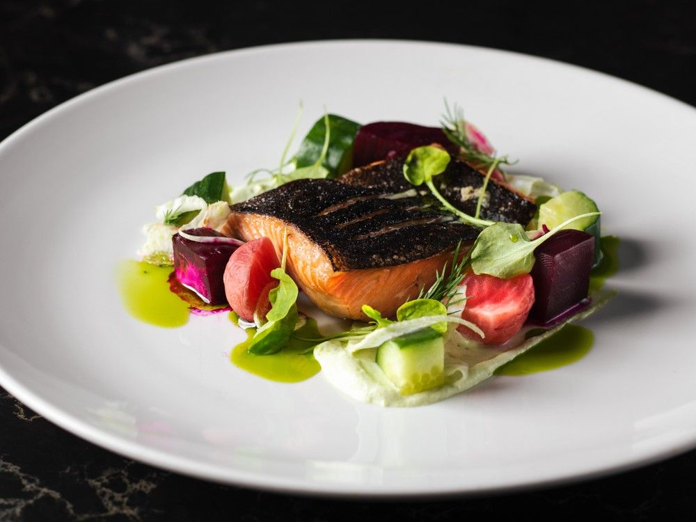 Recipe: Confit steelhead trout with pickled radishes and fennel crème fraiche