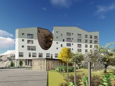 New six-story building designed for downtown Sechelt B.C., which will provide services and affordable housing for women and children.